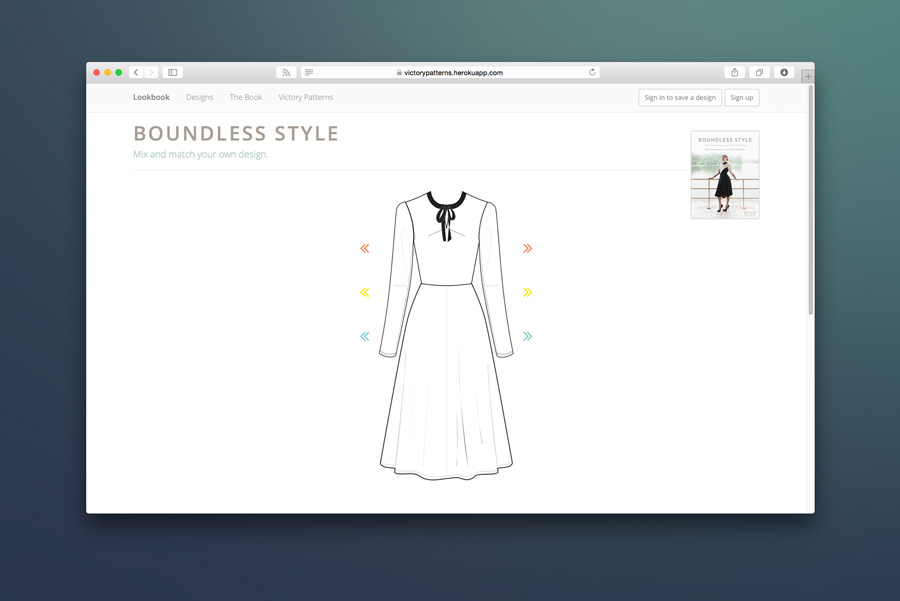 Victory Patterns Lookbook - app to accompany Kristiann's Boundless Style book.