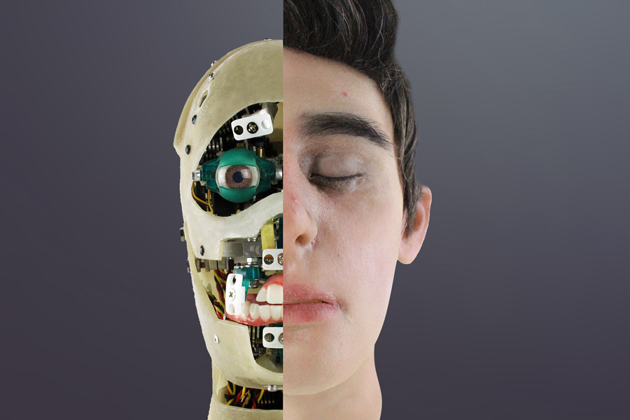 Josh - the animatronic head built at MOD.